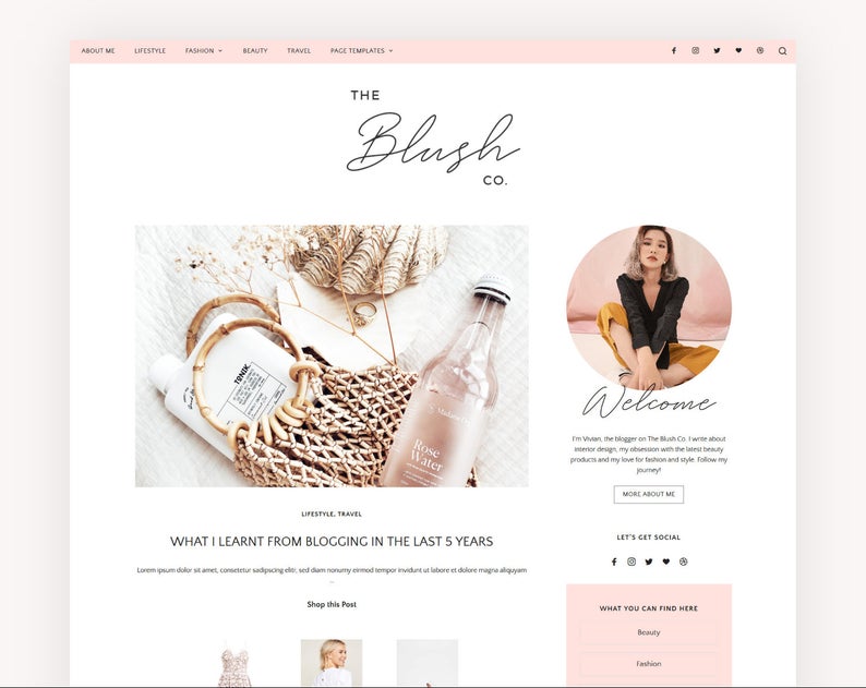 blush wordpress theme