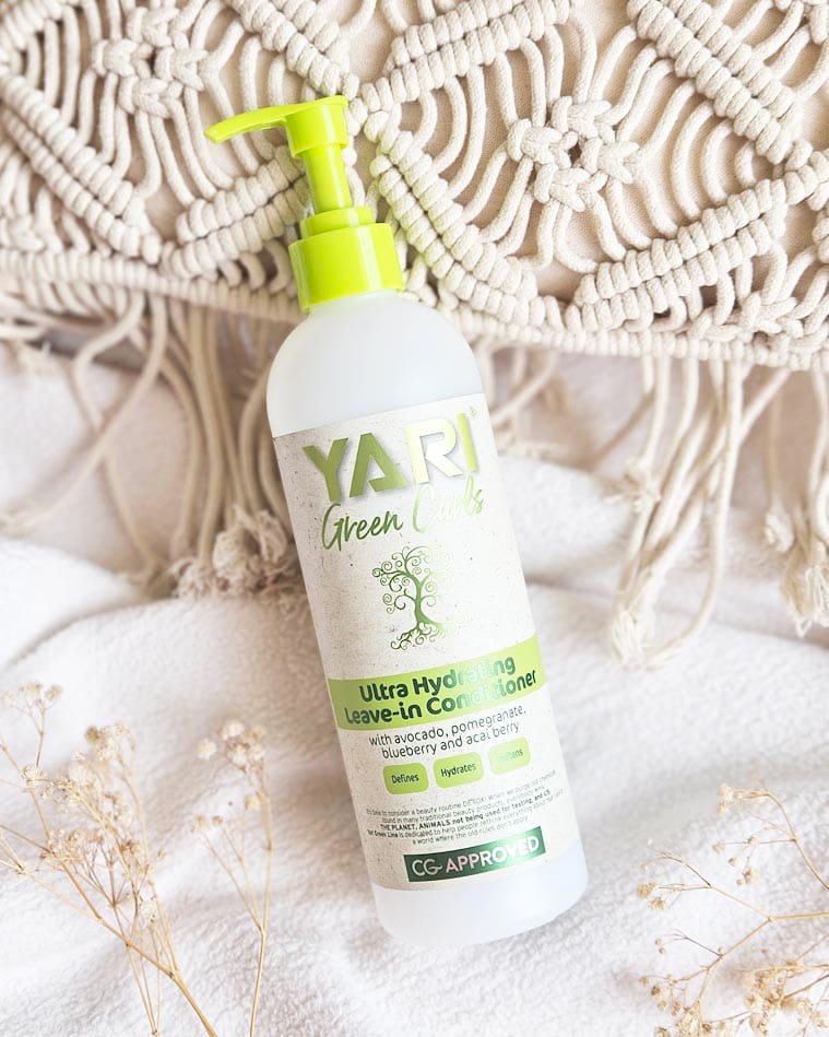 yari green curls leave in hydrating conditioner | CG methode voor krullen tips