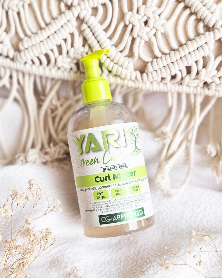 Yari Green Curls Curl Maker | Lichtgewicht hold gel voor fijne krullen | Gel voor 2B/2C krullen | Haarproducten voor krullen zonder proteïne 